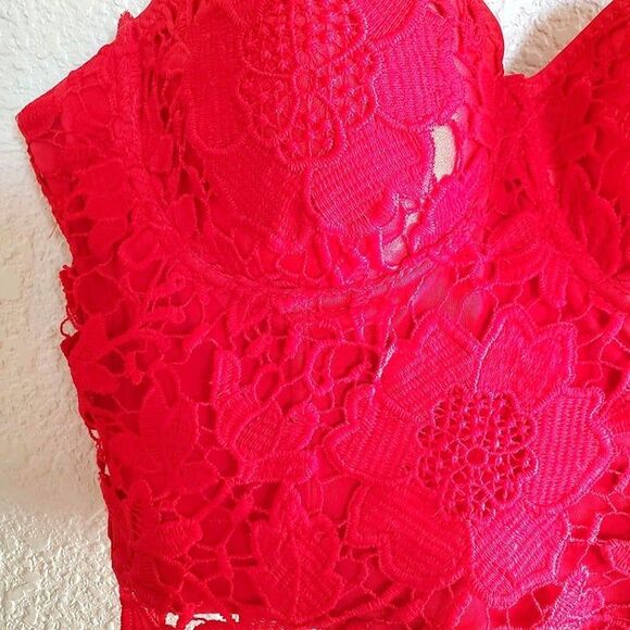 Love J Womens Bustier Red S Convertible Push Up Padded Underwire Sexy Corset - Picture 6 of 7